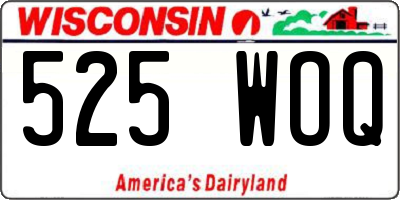 WI license plate 525WOQ