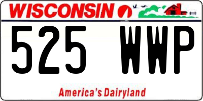 WI license plate 525WWP