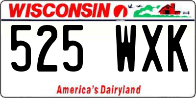 WI license plate 525WXK