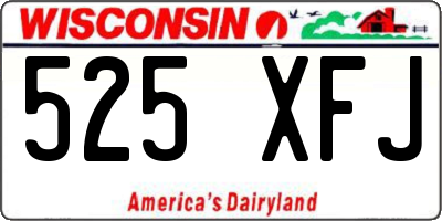 WI license plate 525XFJ
