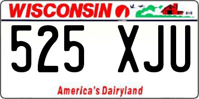 WI license plate 525XJU