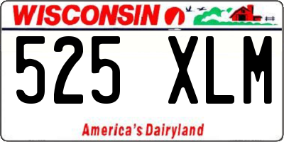 WI license plate 525XLM