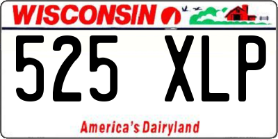 WI license plate 525XLP