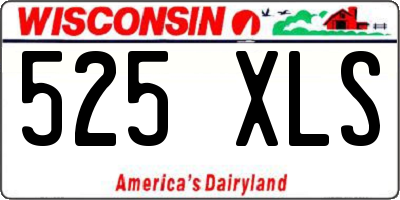 WI license plate 525XLS