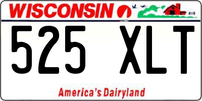 WI license plate 525XLT