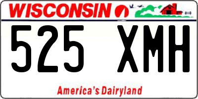 WI license plate 525XMH