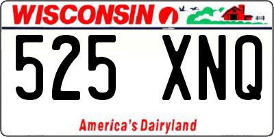 WI license plate 525XNQ