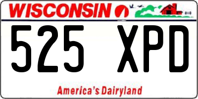 WI license plate 525XPD