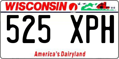 WI license plate 525XPH