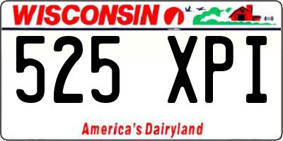 WI license plate 525XPI