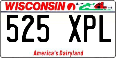 WI license plate 525XPL