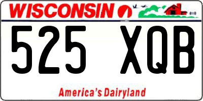 WI license plate 525XQB