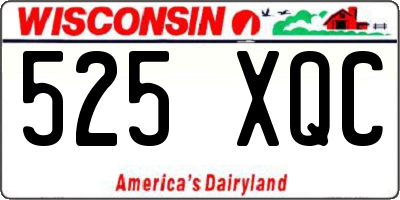 WI license plate 525XQC