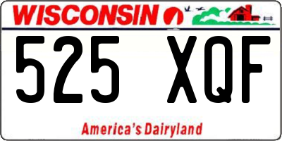 WI license plate 525XQF