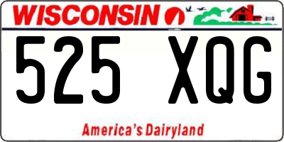 WI license plate 525XQG