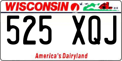 WI license plate 525XQJ