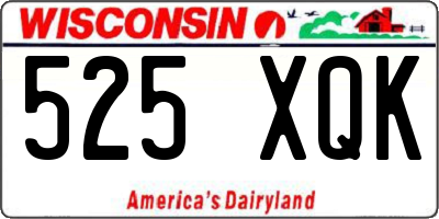 WI license plate 525XQK