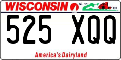 WI license plate 525XQQ