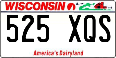 WI license plate 525XQS