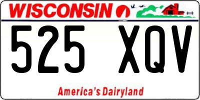 WI license plate 525XQV