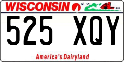 WI license plate 525XQY