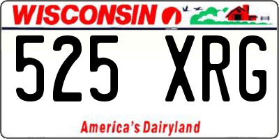 WI license plate 525XRG