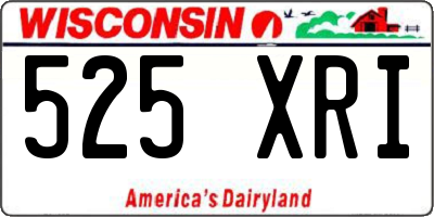 WI license plate 525XRI
