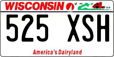 WI license plate 525XSH