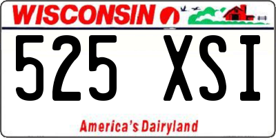 WI license plate 525XSI