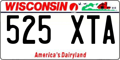 WI license plate 525XTA