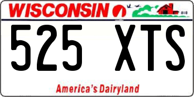 WI license plate 525XTS
