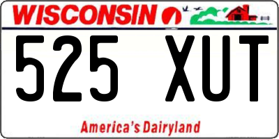 WI license plate 525XUT