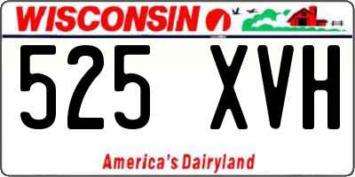 WI license plate 525XVH