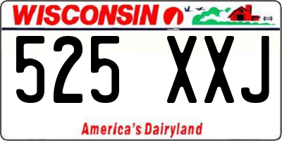 WI license plate 525XXJ