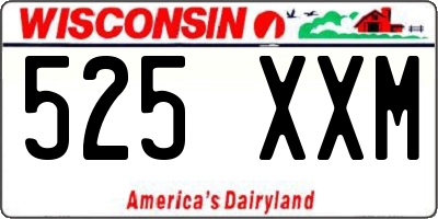 WI license plate 525XXM