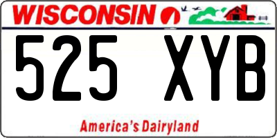 WI license plate 525XYB
