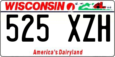 WI license plate 525XZH