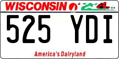 WI license plate 525YDI