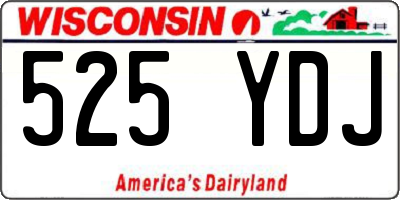 WI license plate 525YDJ