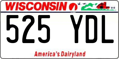 WI license plate 525YDL