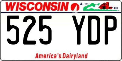 WI license plate 525YDP