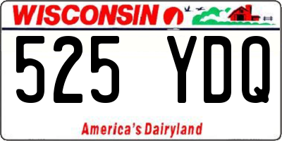 WI license plate 525YDQ