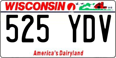 WI license plate 525YDV