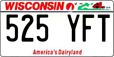 WI license plate 525YFT