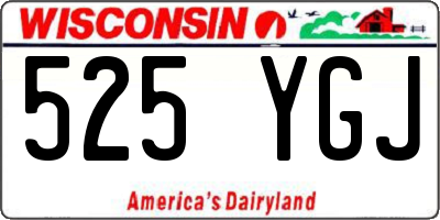 WI license plate 525YGJ