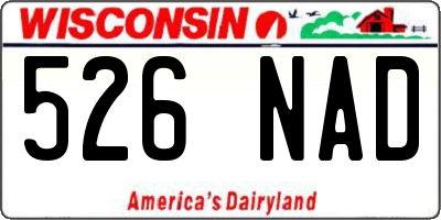 WI license plate 526NAD