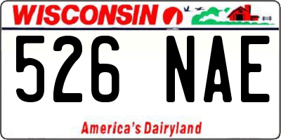 WI license plate 526NAE