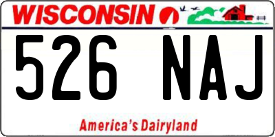 WI license plate 526NAJ