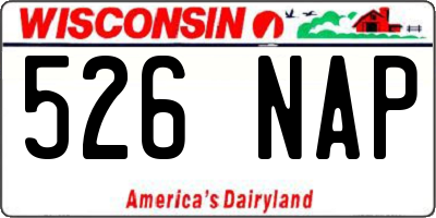 WI license plate 526NAP