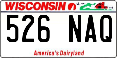 WI license plate 526NAQ